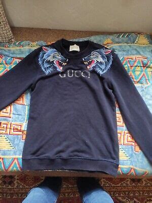 gucci sweatshirt wolf white|gucci sweatshirt vintage.